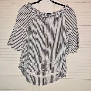 Off the Shoulder Stripe Top by Chelsea 28